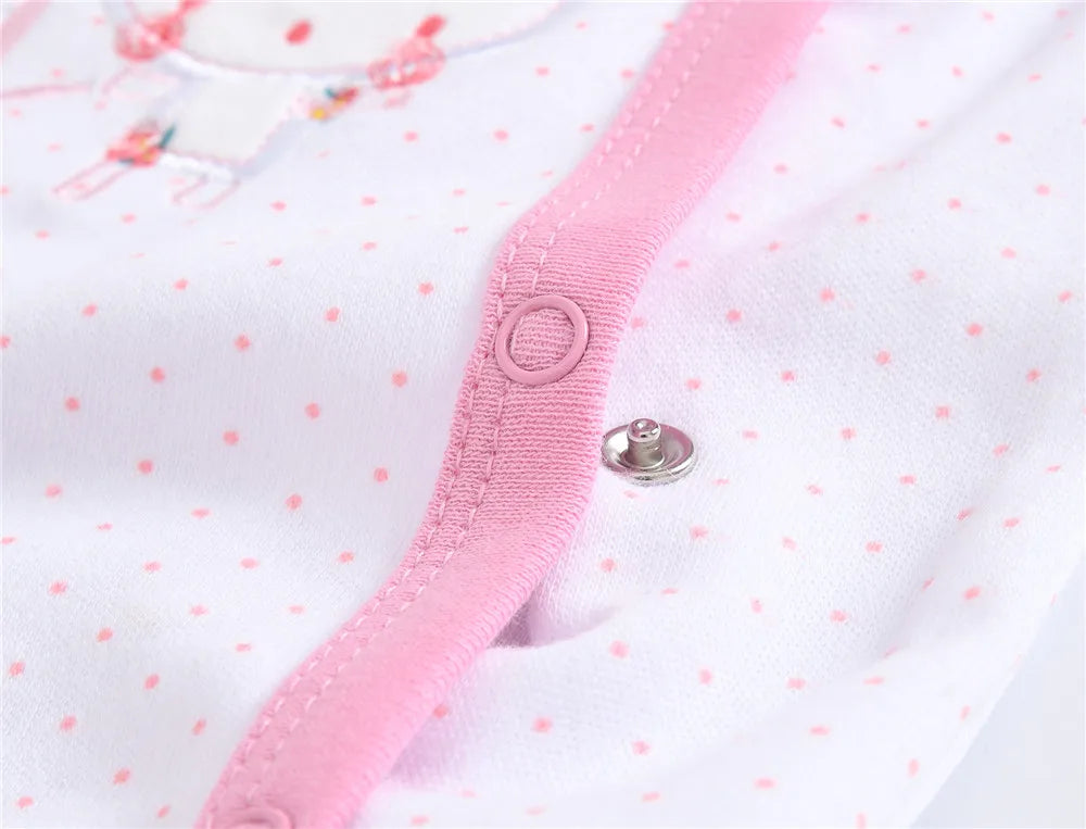 Ensemble de vêtements 100% coton pour bébés filles de 0 à 12 mois, barboteuse à manches longues pour nouveau-né garçon, combinaison imprimée Carton, printemps-automne, 3 pièces/lot
