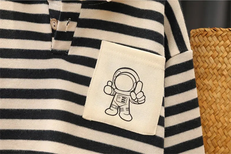 Ensemble de 2 pièces de vêtements de sport décontractés pour enfants, sweats à capuche à bandes, jeans pour garçons, survêtements pour enfants, tenue de printemps et d'automne, 0 à 5 ans, nouveau