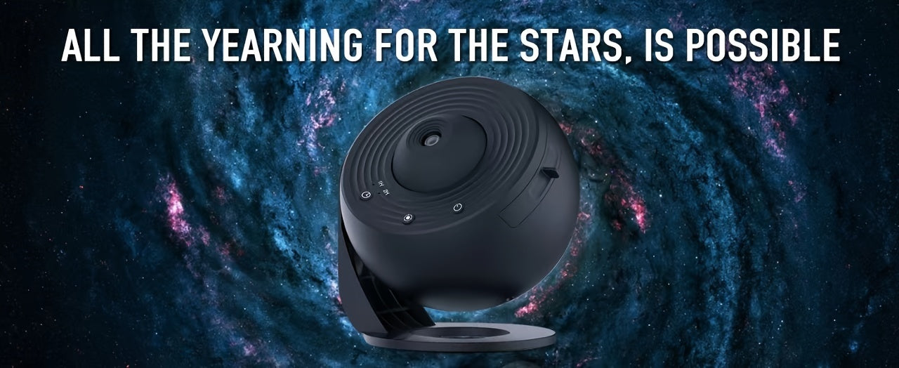 1pc Magical Galaxy Projector Lamp - Create an HD Starry Night Sky, 13 Enchanting Films, Transform Your Bedroom into a Cosmic Haven - Ambient Atmosphere Lighting