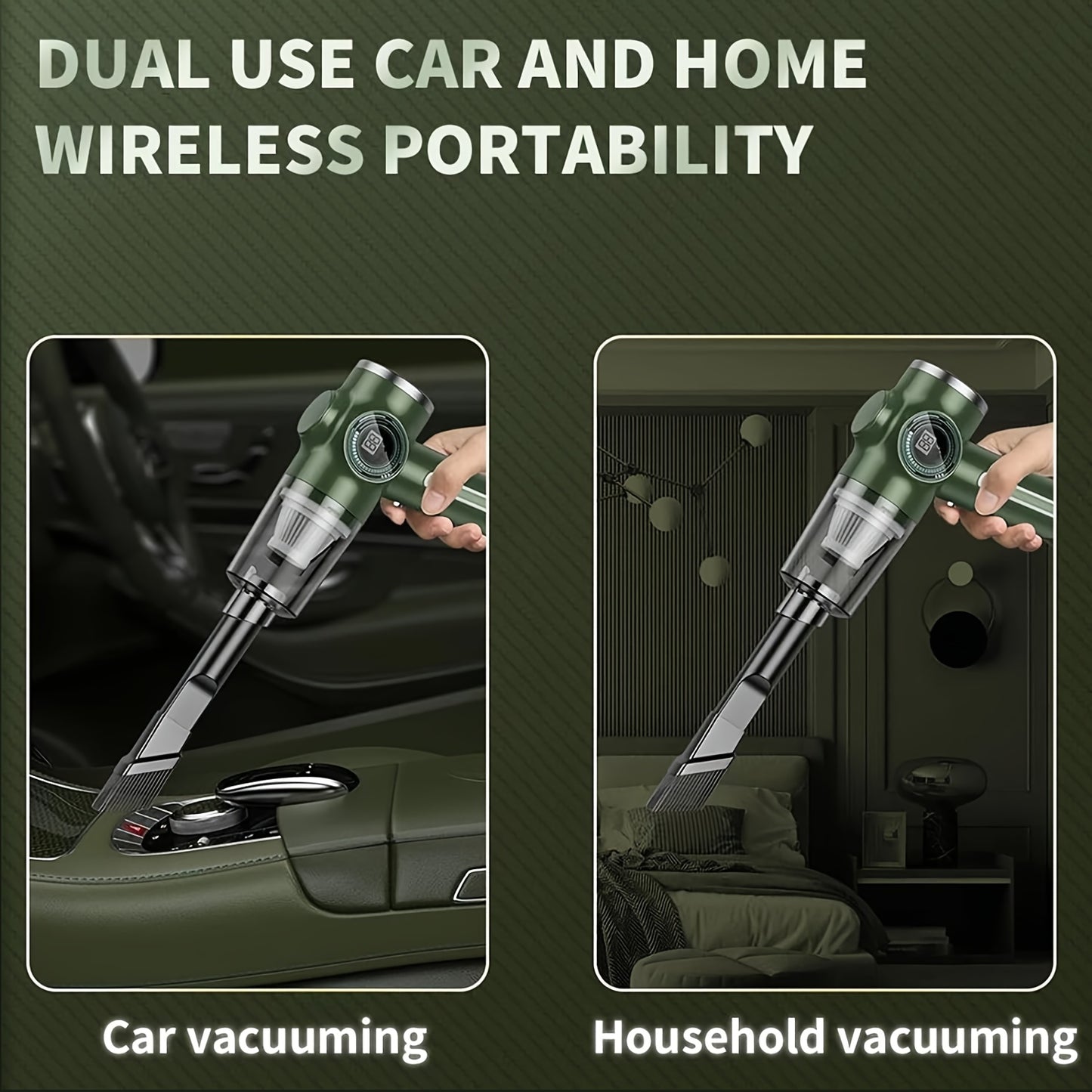 Wireless Automobile Vacuum Cleaner Portable Robot Cleaner Handheld Vacuum Pump Cordless for Car Home