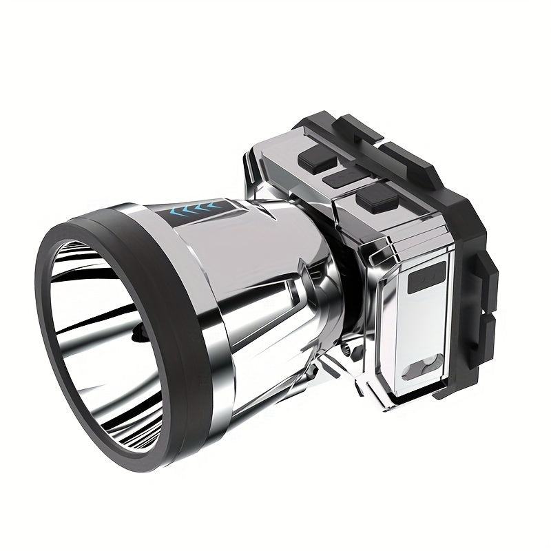 1pc Super Bright USB Charging Headlight, For Outdoor Lighting, Home Lighting, Camping, Hiking, Night Cycling, Fishing