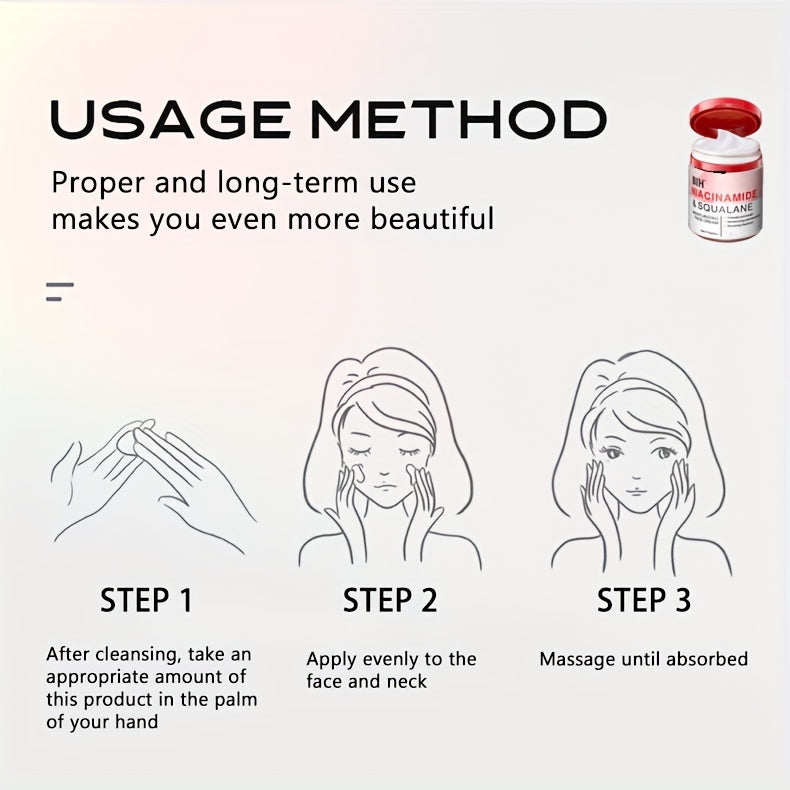 Niacinamide Squalane Mask, Contains Niacinamide, Plant Squalane, Plant Essence Extract, Deep Hydration, Moisturizing, Moisturizing, Face Cream, Autumn And Winter Facial Care Cream, Gift for Family