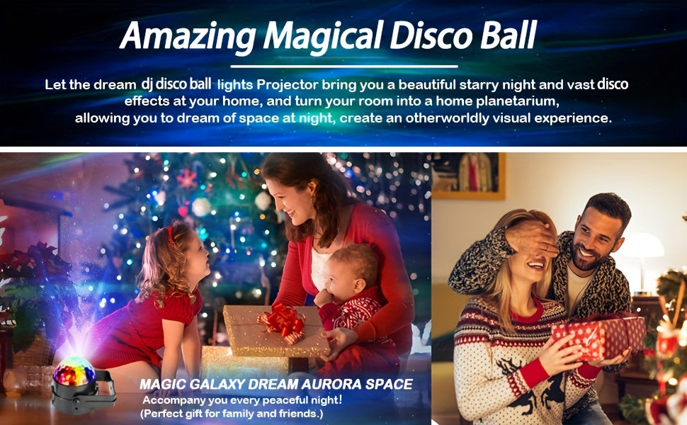 Disco Ball Party Lights Sound Activated Strobe Light With 5 Ft USB Cable, LED Dj Stage Lighting That Sync With Music, Indoor Room Birthday Rave Outdoor Dance Show Bar Karaoke Christmas Gift Eid Al-Adha Mubarak