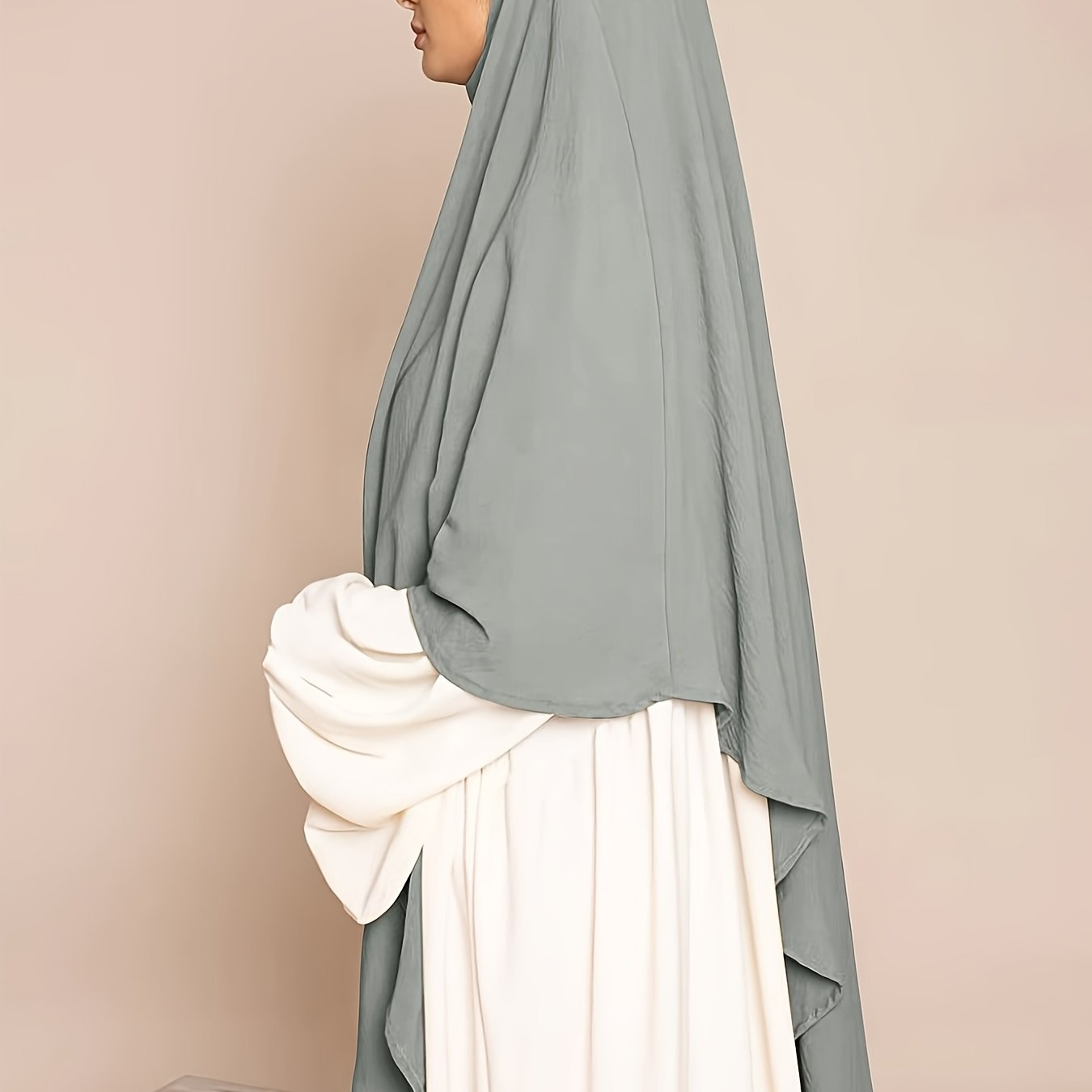 1pc Elegant Women'S Abaya Headscarf - Lightweight Breathable Islamic Hijab, Modest Muslim Robe, All-Season Travel & Everyday Hijab, Easy-to-Wear Abaya for Women, Islamic Clothing, Minimalist Design, Comfortable Fit, Hijabi Fa