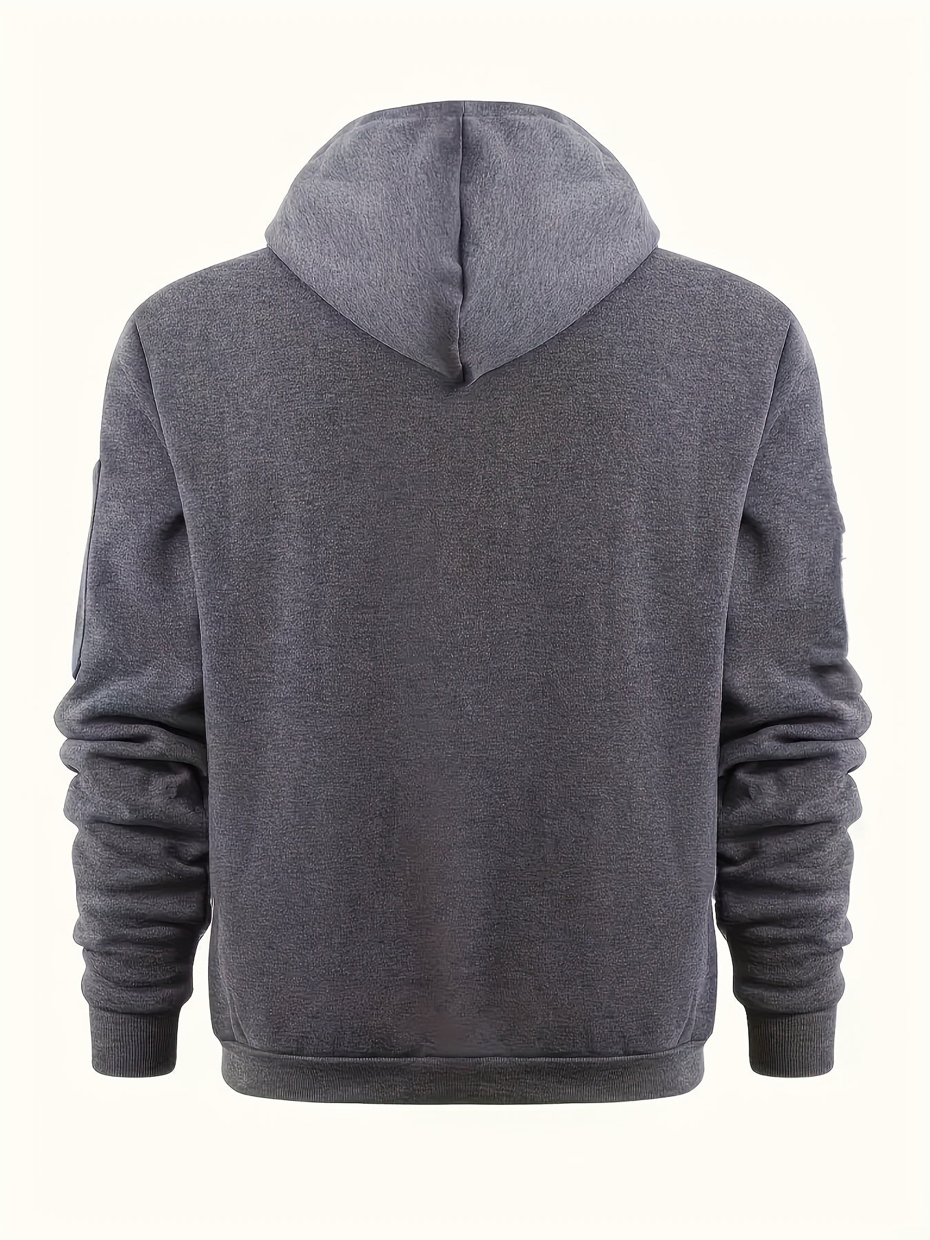 Men's Sporty Zip-Up Hoodie Jacket - Vibrant Orange with Black Zipper Accents, Polyester-Lined Comfort, Machine Washable Regular Fit for Autumn Winter Casual Outdoor Wear, Autumn Apparel