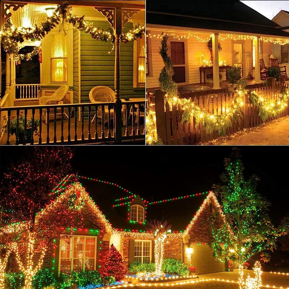 50/100/200/300LED Solar Copper Wire String Lights, Outdoor Lighting Fairy String Lights, 8 Lighting Modes Garden Lights For Lawn, Patio, Garden, Party, Wedding, Christmas Decoration 1pcs 275.59inch/472.44inch/866.14inch/1259.