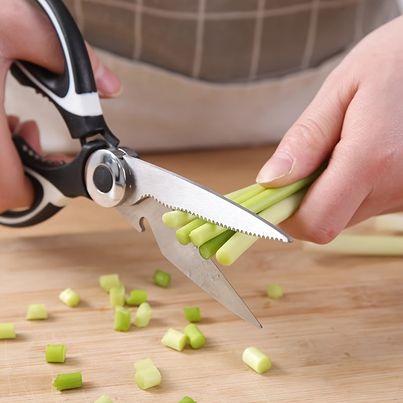 Heavy-Duty Kitchen Shears for Cutting Chicken, Duck, Fish & - 420 Stainless Steel Food-Safe Multipurpose Scissors with Sharp Blades & Ergonomic Handles for Cooking, Baking, Meal Prep, Sleek Blade Design, Highquality Kitchenwa