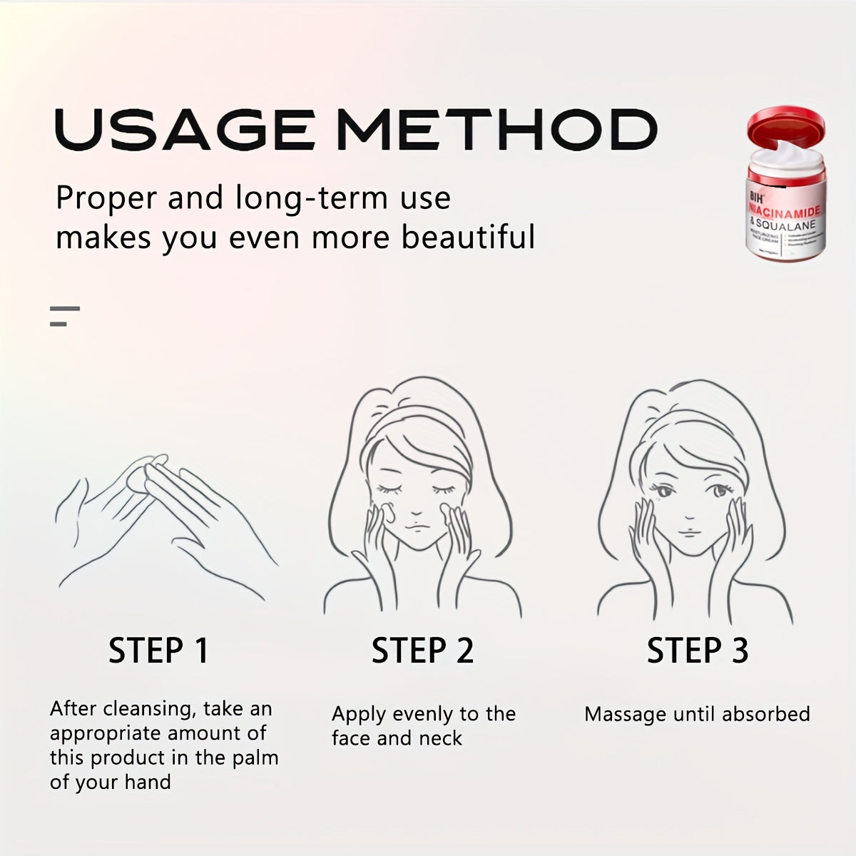 Niacinamide Squalane Mask, Contains Niacinamide, Plant Squalane, Plant Essence Extract, Deep Hydration, Moisturizing, Moisturizing, Face Cream, Autumn And Winter Facial Care Cream, Gift for Family