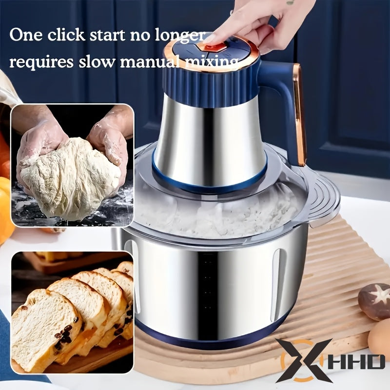 2L/3L/5L Stainless Steel Meat Grinder with 5-Speed Control & 30000 RPM Motor - Rapid Straining Technology for Chopping Onions, Garlic, Vegetables - Ideal for Salads, Soups, Noodles - European Plug (220-240V), Meat Grinders fo
