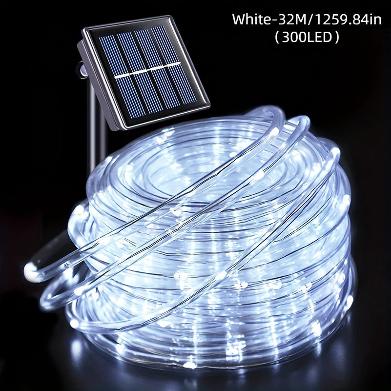 1 Pack Solar Tube String Lights, 8 Modes Outdoor LED Copper Wire Lights, For Garden Decor Lamp, Outdoor LED Copper Fairy String Tube Lights For Party Garden Yard Home Wedding Christmas Halloween Holiday Decoration Lighting