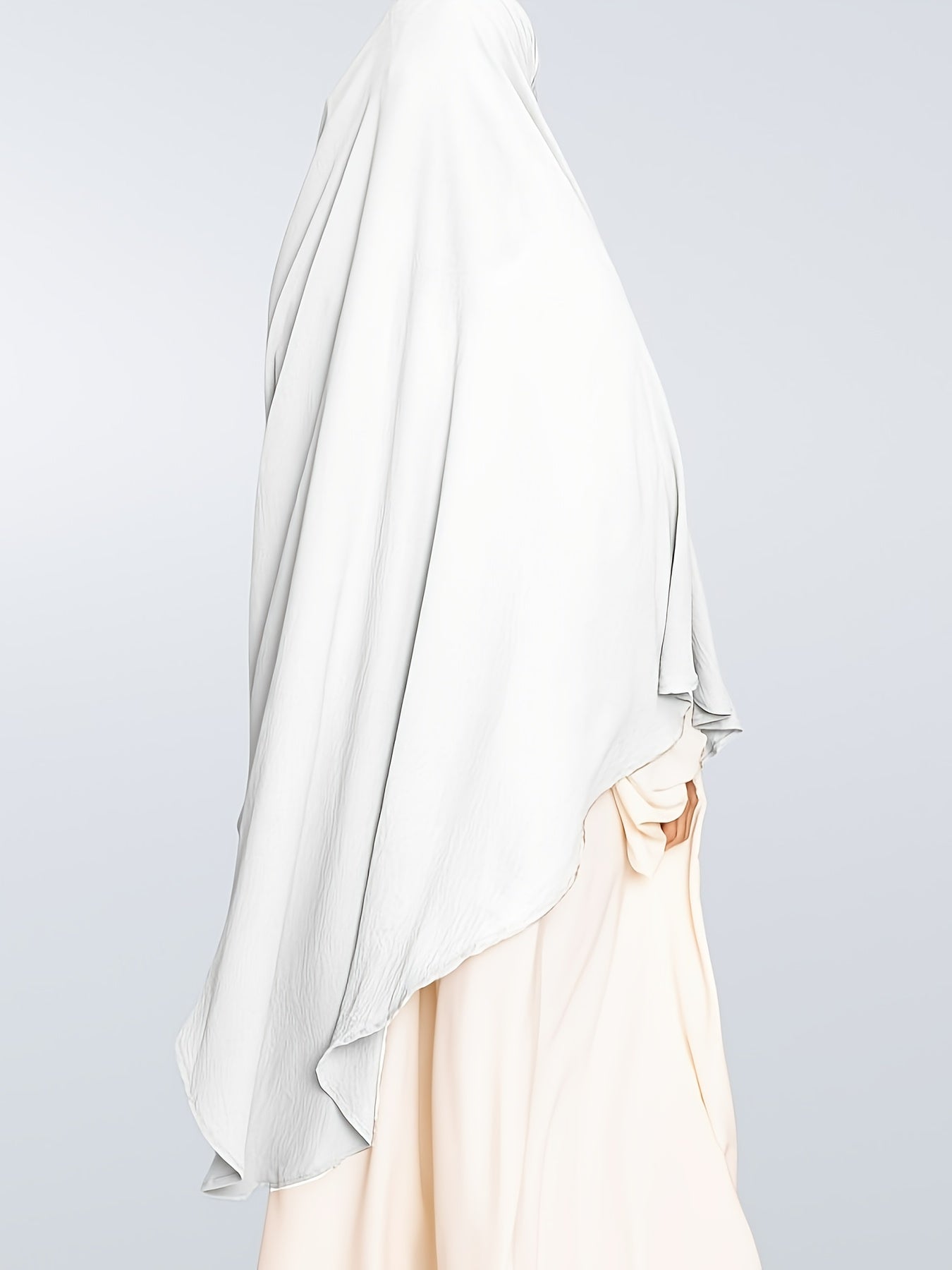 1pc Elegant Women'S Abaya Headscarf - Lightweight Breathable Islamic Hijab, Modest Muslim Robe, All-Season Travel & Everyday Hijab, Easy-to-Wear Abaya for Women, Islamic Clothing, Minimalist Design, Comfortable Fit, Hijabi Fa