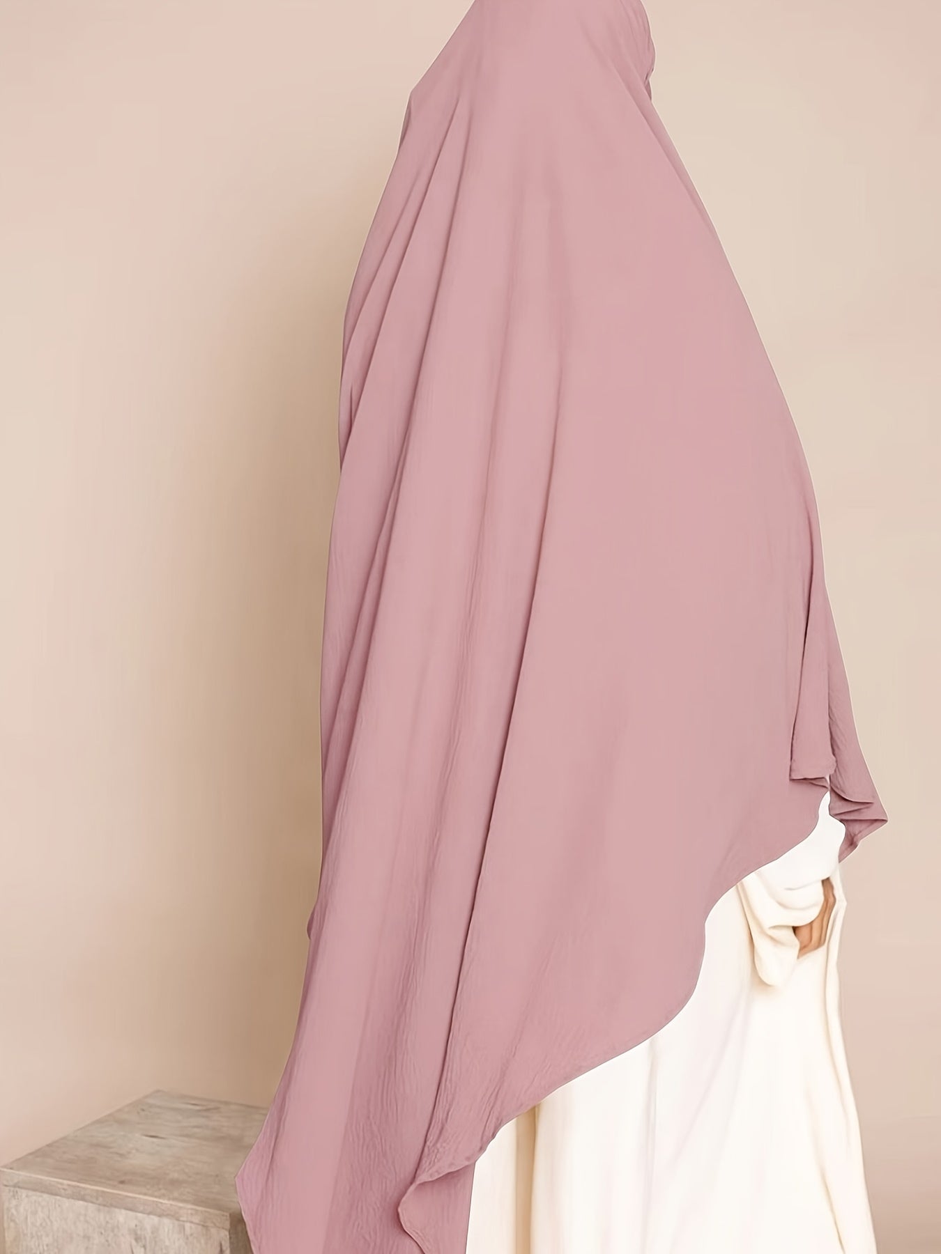 1pc Elegant Women'S Abaya Headscarf - Lightweight Breathable Islamic Hijab, Modest Muslim Robe, All-Season Travel & Everyday Hijab, Easy-to-Wear Abaya for Women, Islamic Clothing, Minimalist Design, Comfortable Fit, Hijabi Fa