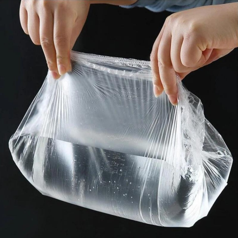 300pcs Elastic Plastic Food Wrap Covers – Reusable Stretch-to-Fit Food Preservation Bags for Bowls, Produce, and Fruits – Versatile Kitchen Storage Solution, BPA-Free Clear Plastic, Keep Fresh Accessories for Home Use