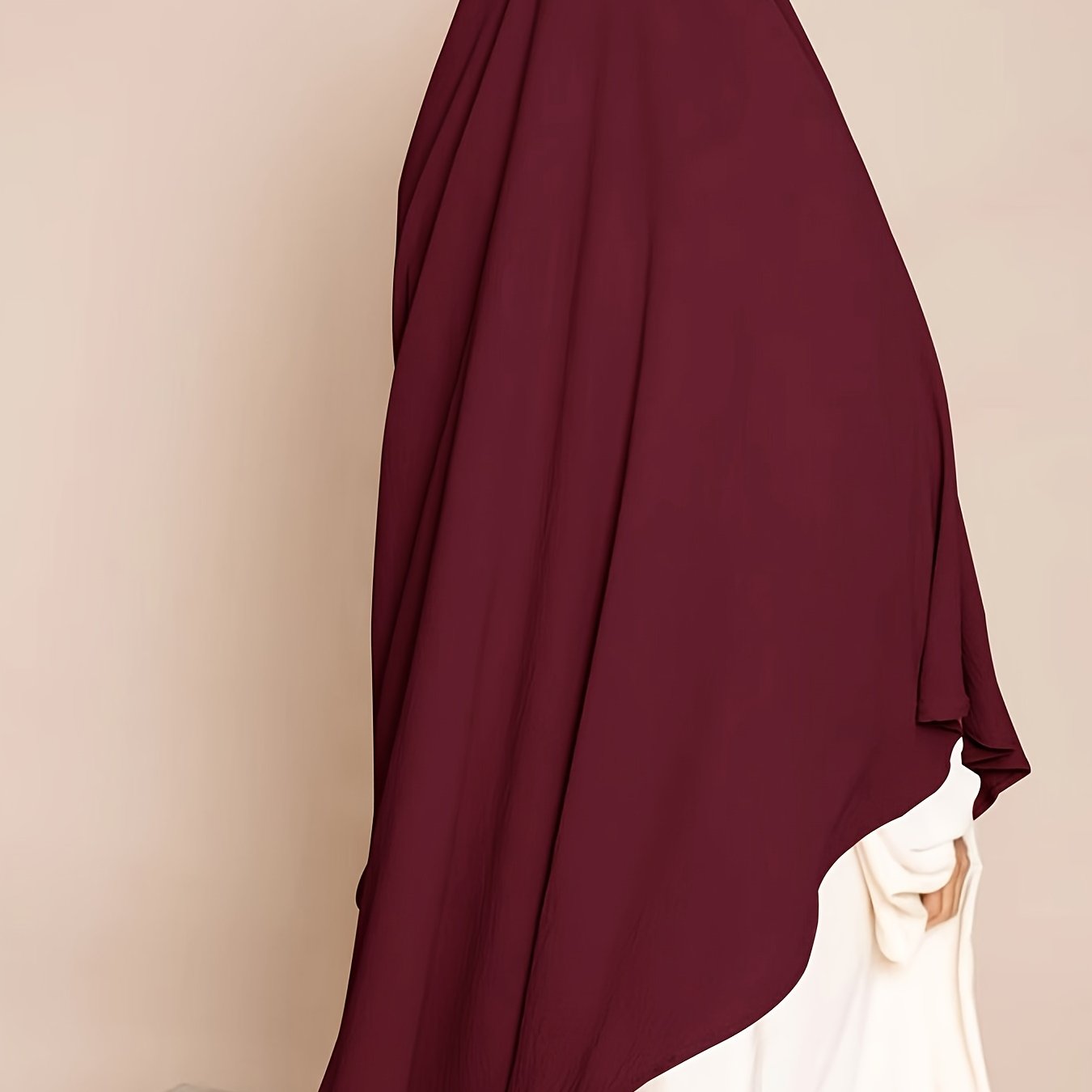 1pc Elegant Women'S Abaya Headscarf - Lightweight Breathable Islamic Hijab, Modest Muslim Robe, All-Season Travel & Everyday Hijab, Easy-to-Wear Abaya for Women, Islamic Clothing, Minimalist Design, Comfortable Fit, Hijabi Fa