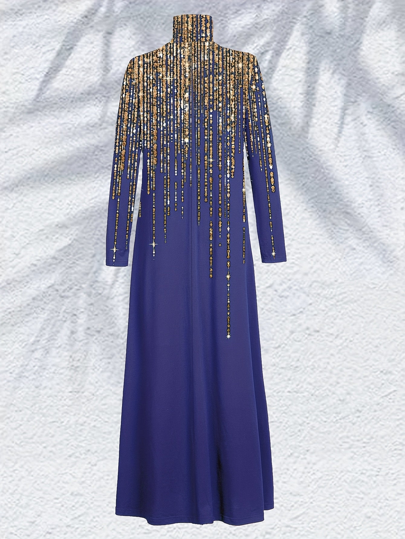 Women'S Elegant Islamic Abaya Dress - Long Muslim Robe with Golden Bead Accents, Black Formal & Casual Islamic Gown for Everyday, Weddings, Travel - Modest Muslim Clothing, Muslim Dress, Vacation Outfit, High Collar Design, M