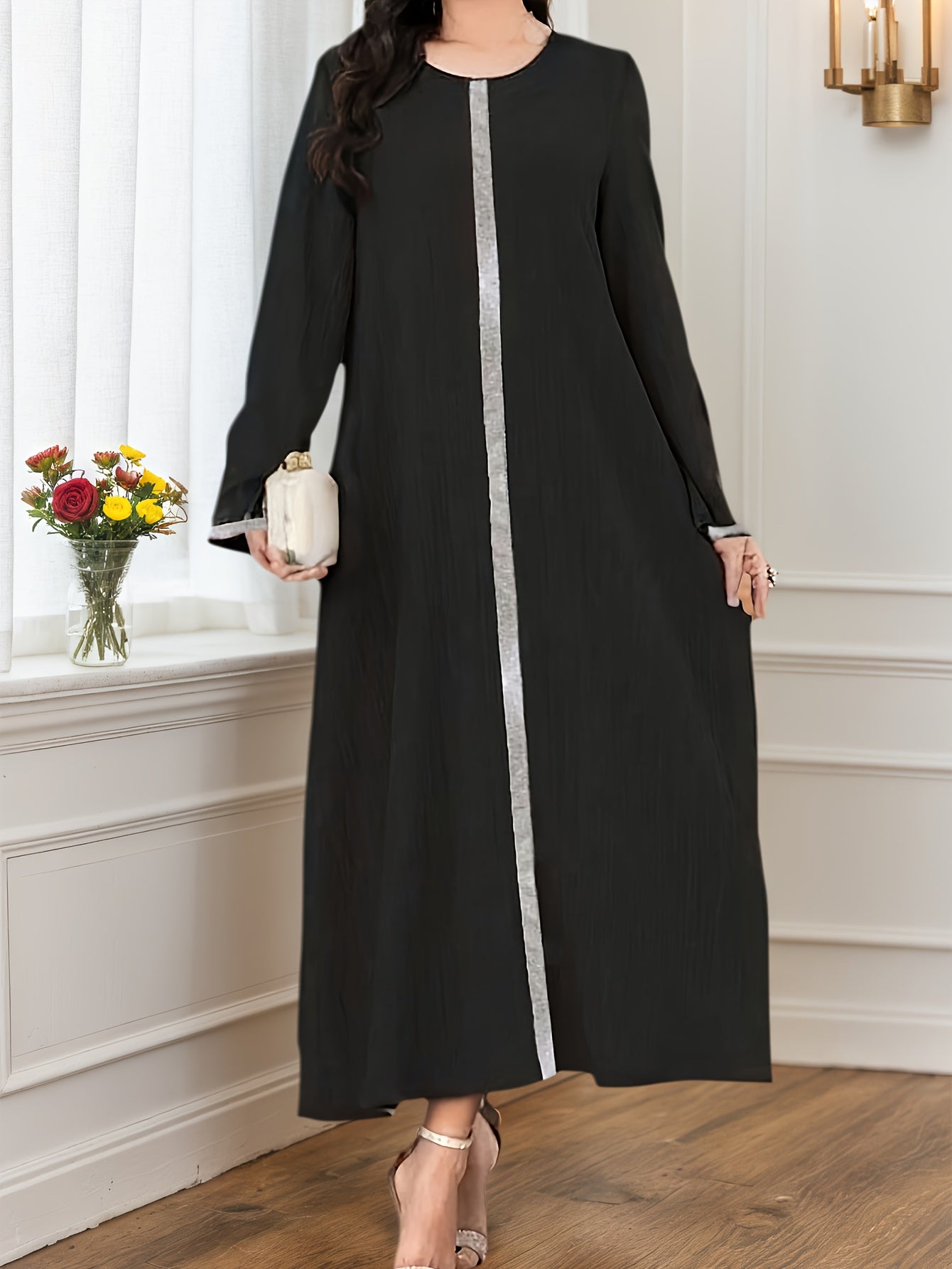 Stylish And Graceful Long Skirts for Arab Women, Featuring a Simple And Casual Design, Robe For Muslim Women, Long Dress For Women
