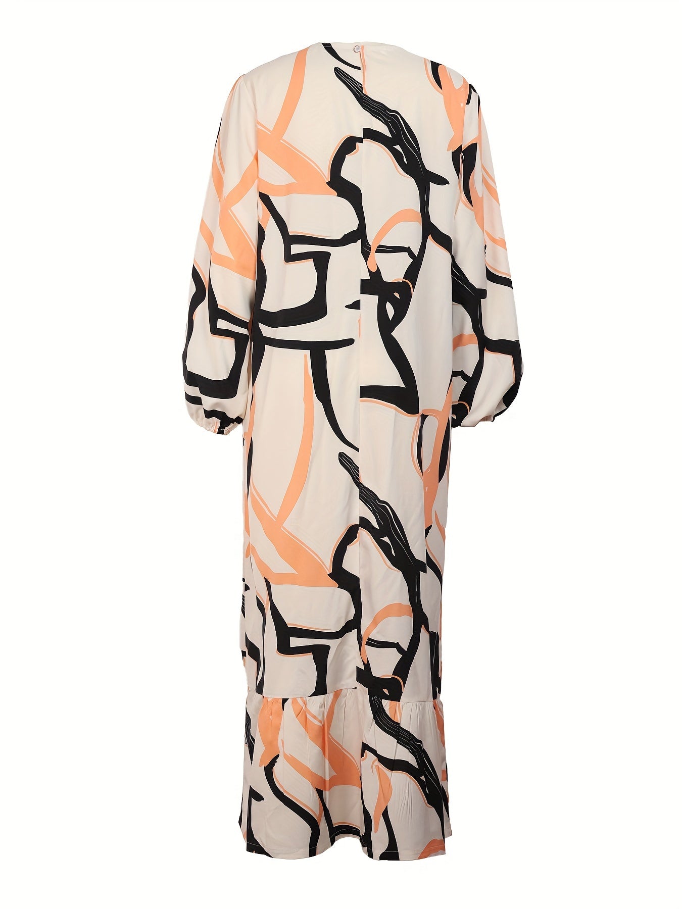 Muslim dress, Middle Eastern attire, printed dress, long dress