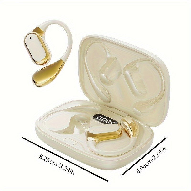 2025 New Style True Wireless on-Ear Music Headset Gaming Earbuds Video TWS HIFI Bass 9D Stereo HD Calling Earphones for Android for iPhone Cellphone Sports Earpieces Smart Headphones