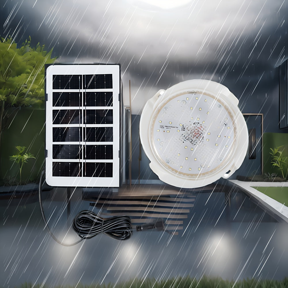 1pc Solar-Powered Sconce Ceiling Light - Wireless Remote Control, Water-Resistant, Infrared Sensor, Lithium Battery - Indoor Balcony Garden Decoration, Home Porch Smart Lighting Solution