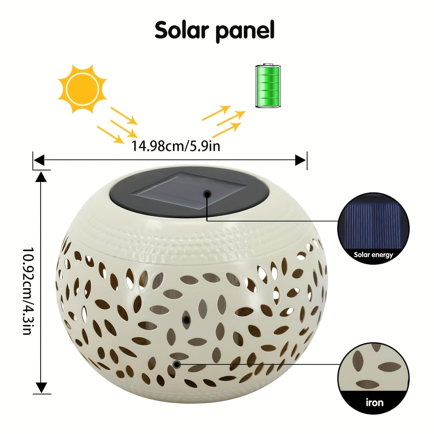 1pc Solar Table Lights Outdoor, White Metal Tabletop Light, Sun lights Garden lights, solar projection lights, Solar Powered Decorative Lighting Lantern, Christmas, Halloween Decorations Lights Outdoor For Desk Bedroom Patio