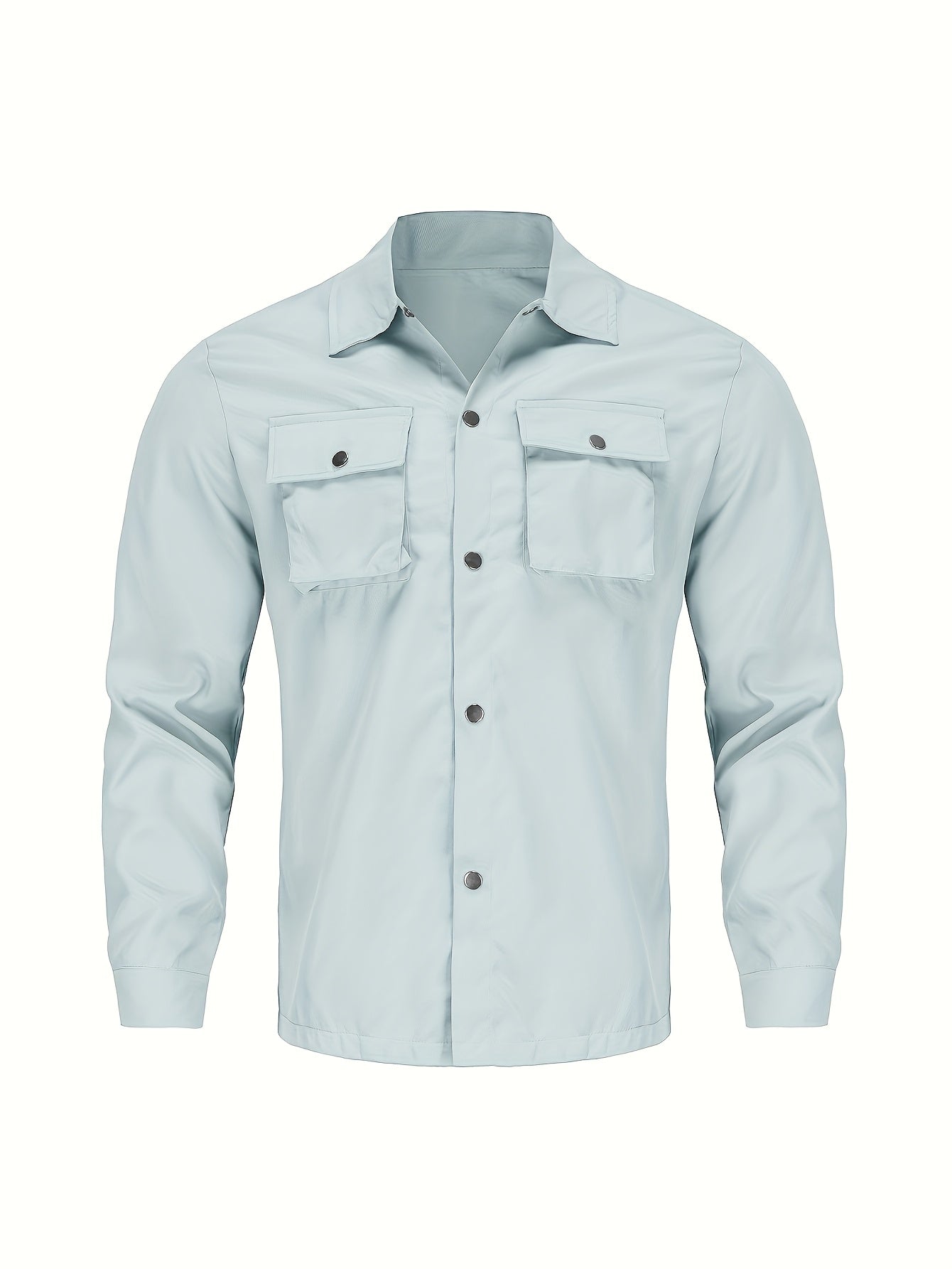 Men'S Stylish Casual Button-Up Shirt - Vibrant Blue, Long Sleeve, Casual Attire, Casual Wear | Vibrant Shirt | Casual Style Shirt