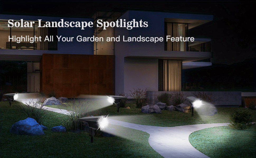 2-Pack 38LED Solar Spotlights - Brighten Your Yard - Waterproof, Auto On/Off - Ideal for Christmas, Garden, Pool, Patio - Durable & Energy-Saving Landscape Lighting