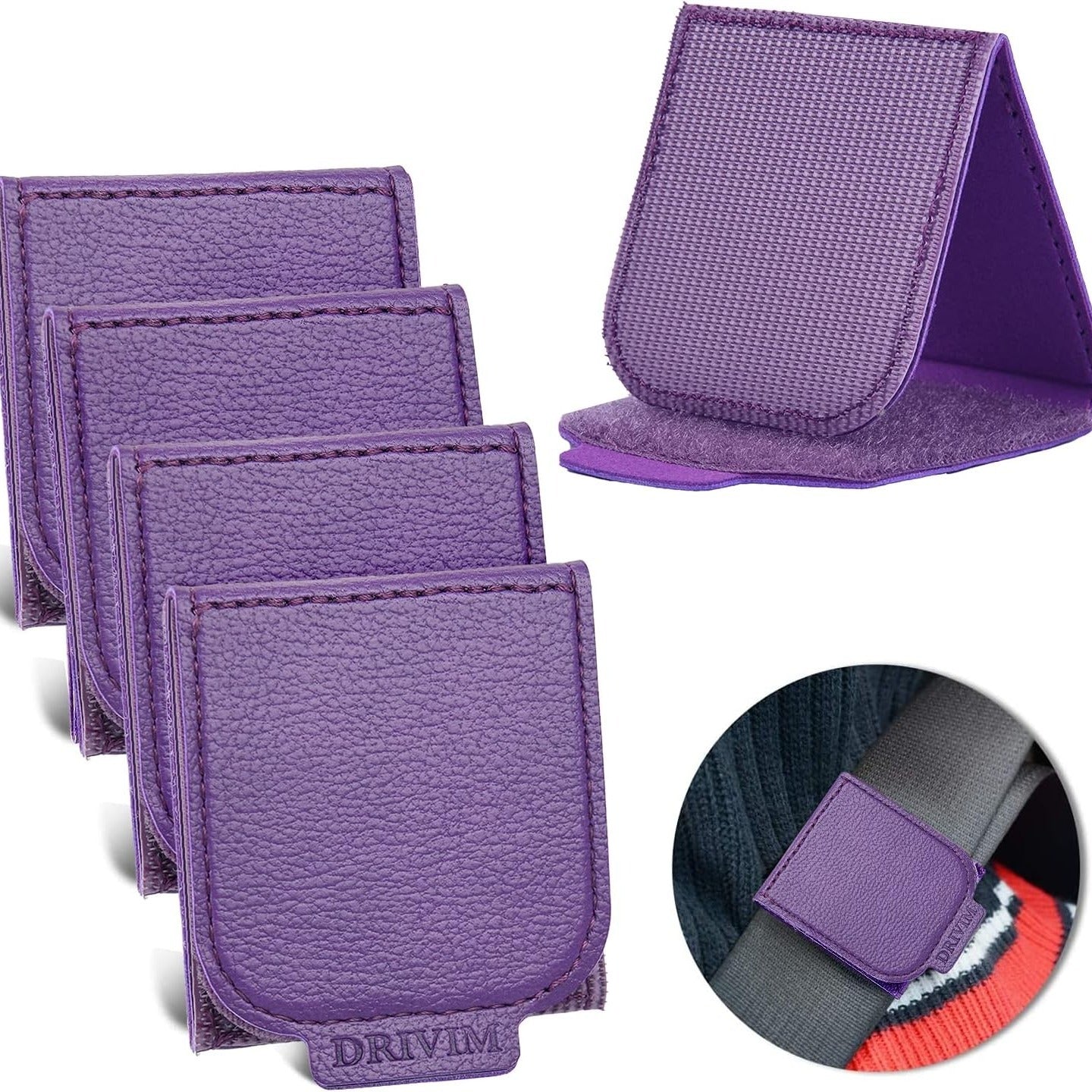 4 Pack PU Leather Car Seatbelt Clip For Vehicle Automobile Comfort Universal Shoulder Neck Strap Positioner For Adults