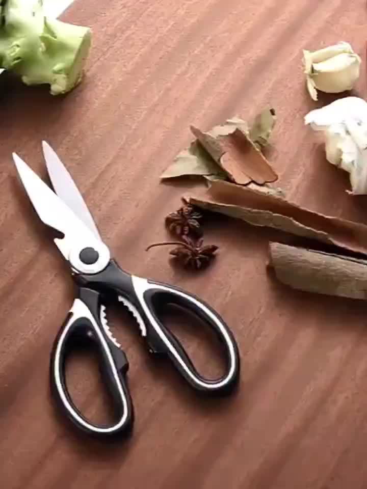 Heavy-Duty Kitchen Shears for Cutting Chicken, Duck, Fish & - 420 Stainless Steel Food-Safe Multipurpose Scissors with Sharp Blades & Ergonomic Handles for Cooking, Baking, Meal Prep, Sleek Blade Design, Highquality Kitchenwa