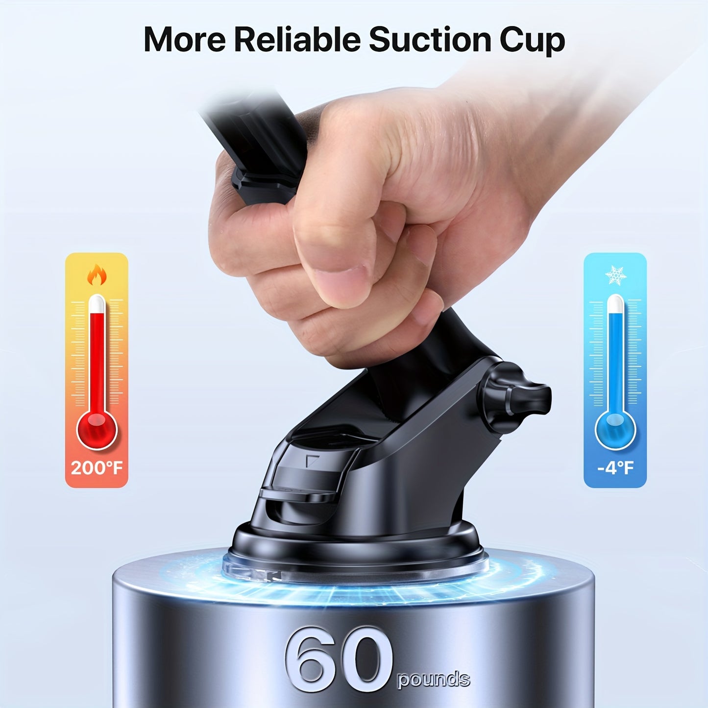 Miracase Universal Phone Holder For Car, Reliable Suction Hands-Free Car Phone Holder Mount, Automobile Cell Phone Holder Car For Dashboard Vent Fit For All Smartphones