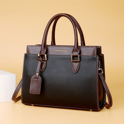LABOONOO Women's Tote Bag - Sleek Minimalist Design with Adjustable Shoulder Strap & Zipper Closure, Spacious Handbag for Work, Travel, Everyday Use (Khaki/White/Blue/Black), Khaki Purse, Durable Polyester Lining
