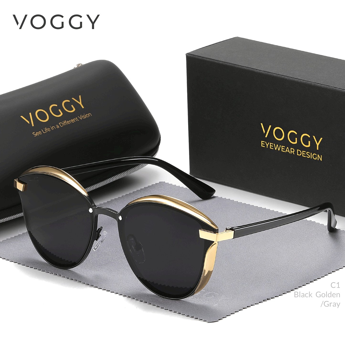 [sunglasses]VOGGY Retro Butterfly Polarized Fashion Glasses, Metal Frame for Men & Women - Perfect for Driving,,,, & Parties, Gifts