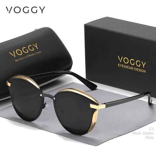 [sunglasses]VOGGY Retro Butterfly Polarized Fashion Glasses, Metal Frame for Men & Women - Perfect for Driving,,,, & Parties, Gifts