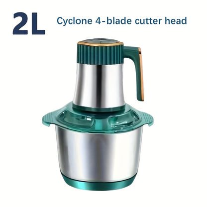 2L/3L/5L Stainless Steel Meat Grinder with 5-Speed Control & 30000 RPM Motor - Rapid Straining Technology for Chopping Onions, Garlic, Vegetables - Ideal for Salads, Soups, Noodles - European Plug (220-240V), Meat Grinders fo