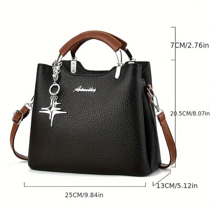 Stylish Versatile Trendy Handbag, Shoulder Bag, Crossbody Bag, Perfect for Gifting to Family and Elders, Suitable for Shopping and Travel, with Multiple Inner Pockets and Removable Strap
