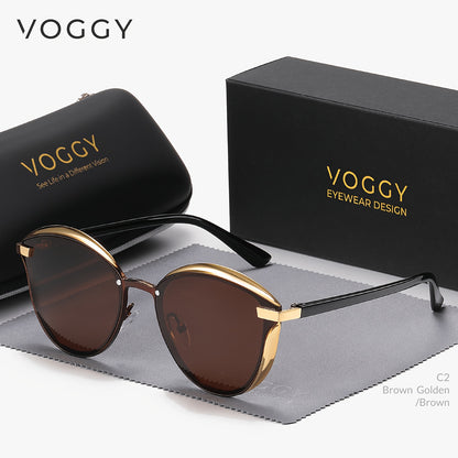 [sunglasses]VOGGY Retro Butterfly Polarized Fashion Glasses, Metal Frame for Men & Women - Perfect for Driving,,,, & Parties, Gifts