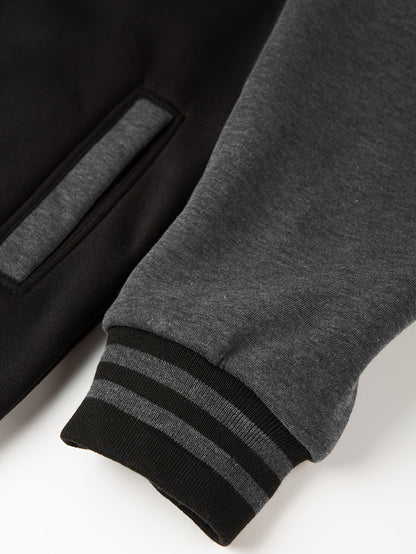 Men's Baseball Sports Active Windproof Jackets Men's Simple Style Clothing For Autumn Winter As Gifts Workout Training