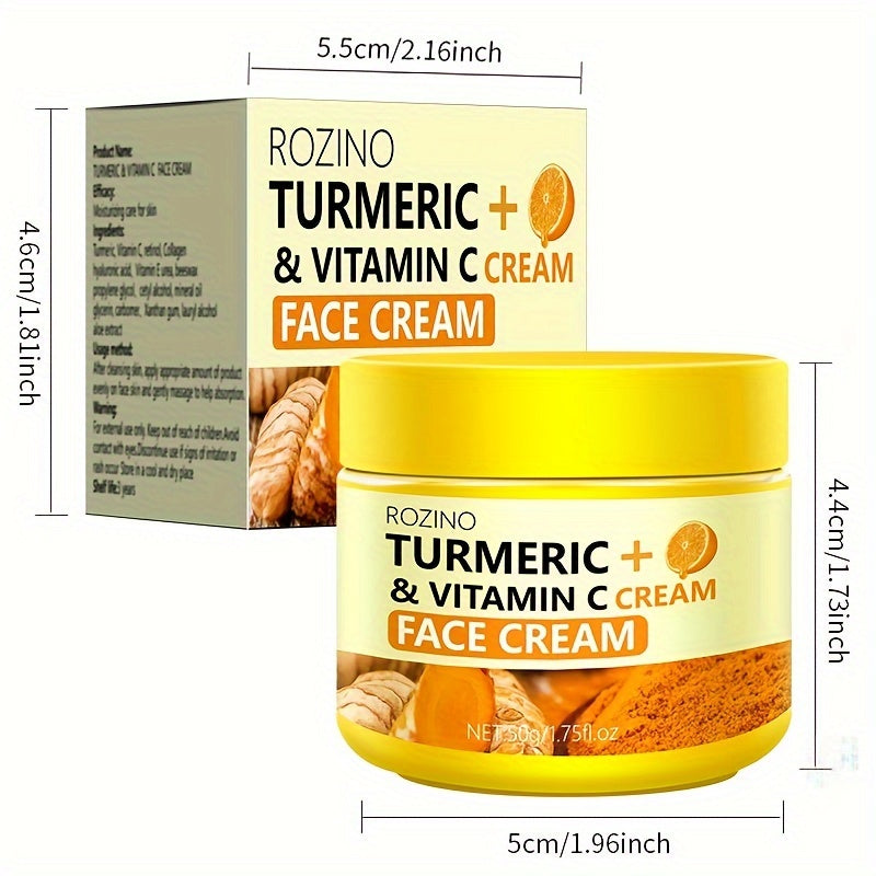 50g Turmeric Face Cream, Radiance Lazy Cream, Moisturize and Rejuvenate Skin, Facial Concealer, Invisible Pore, Naked Makeup