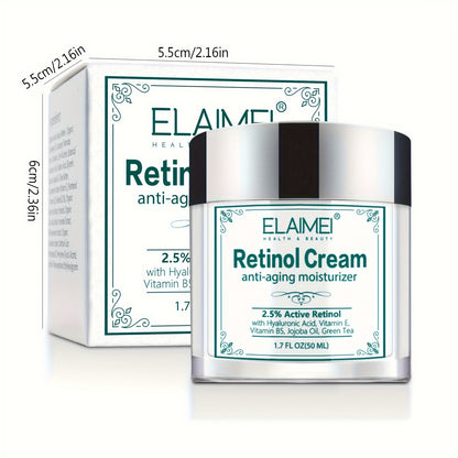 ELAIMEI 2pcs 100ml/3.4Oz Retinol Cream, Retinol Collagen Face Cream, Retinol Moisturizing Cream, Deep Hydration, Skin Firming, Suitable For All Skin