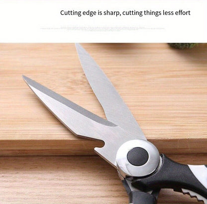 Heavy-Duty Kitchen Shears for Cutting Chicken, Duck, Fish & - 420 Stainless Steel Food-Safe Multipurpose Scissors with Sharp Blades & Ergonomic Handles for Cooking, Baking, Meal Prep, Sleek Blade Design, Highquality Kitchenwa