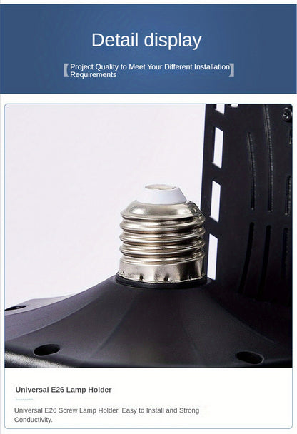 LED Garage Light Bulbs, 10000LM Super Bright Garage Lighting LED Shop Light With Adjustable Panels, E26/E27 Screw Socket Deformable Led Garage Ceiling Light Fixture For Warehouse, Corridor, Stadium