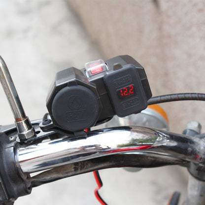 12V High-Speed Motorcycle Charger - Automobile Chargers with Digital Display, Dual USB Ports, and Intelligent Overcharge Protection - Fast and Safe Car Phone Charging Accessory