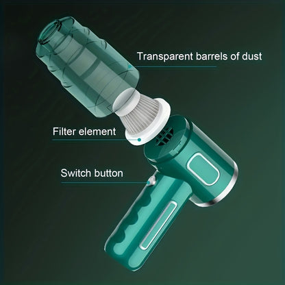 SuperPower Wireless Handheld Vacuum Cleaner - Portable & USB Rechargeable, Effortlessly Cleans Car & Home Dust, Super Suction for Ultimate Convenience - Perfect for Automobile and Household Use