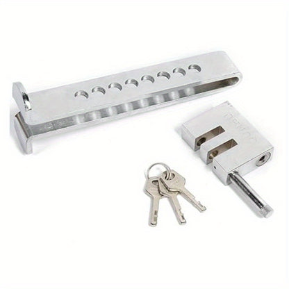 Car Brake Pedal Lock Security Protection Safety Tool, Stainless Steel Car Anti-Theft Brake Clutch Lock, Automobile Hidden Brake Throttle Pedal Lock with 3 Keys