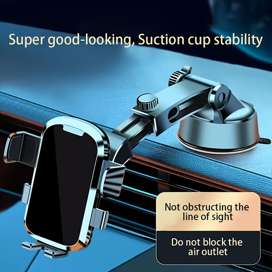 2024 Upgraded Robotic Car Phone Holder - Accessories Automobile Accessories - Long Arm Suction Cup Mount with Strong Grip, Anti-Shake Stability, and Wide Compatibility for All Mobile Phones and Android Smartphones, Easy Dashb