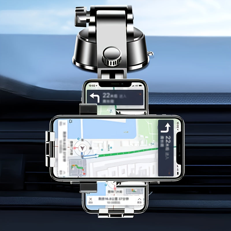 2024 Upgraded Robotic Car Phone Holder - Accessories Automobile Accessories - Long Arm Suction Cup Mount with Strong Grip, Anti-Shake Stability, and Wide Compatibility for All Mobile Phones and Android Smartphones, Easy Dashb