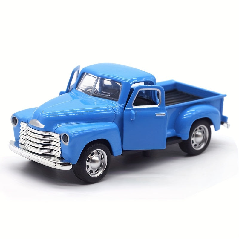Simulation 1:32 Alloy Vintage Pickup Truck Model Children'S Toys Automobile Pendulum Parts Huili Car Model Boy Toys Christmas, Halloween Gift