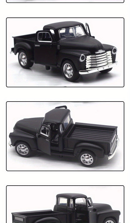 Simulation 1:32 Alloy Vintage Pickup Truck Model Children'S Toys Automobile Pendulum Parts Huili Car Model Boy Toys Christmas, Halloween Gift