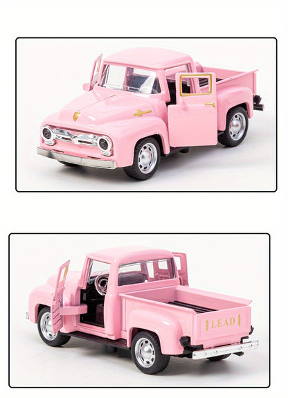 Simulation 1:32 Alloy Vintage Pickup Truck Model Children'S Toys Automobile Pendulum Parts Huili Car Model Boy Toys Christmas, Halloween Gift