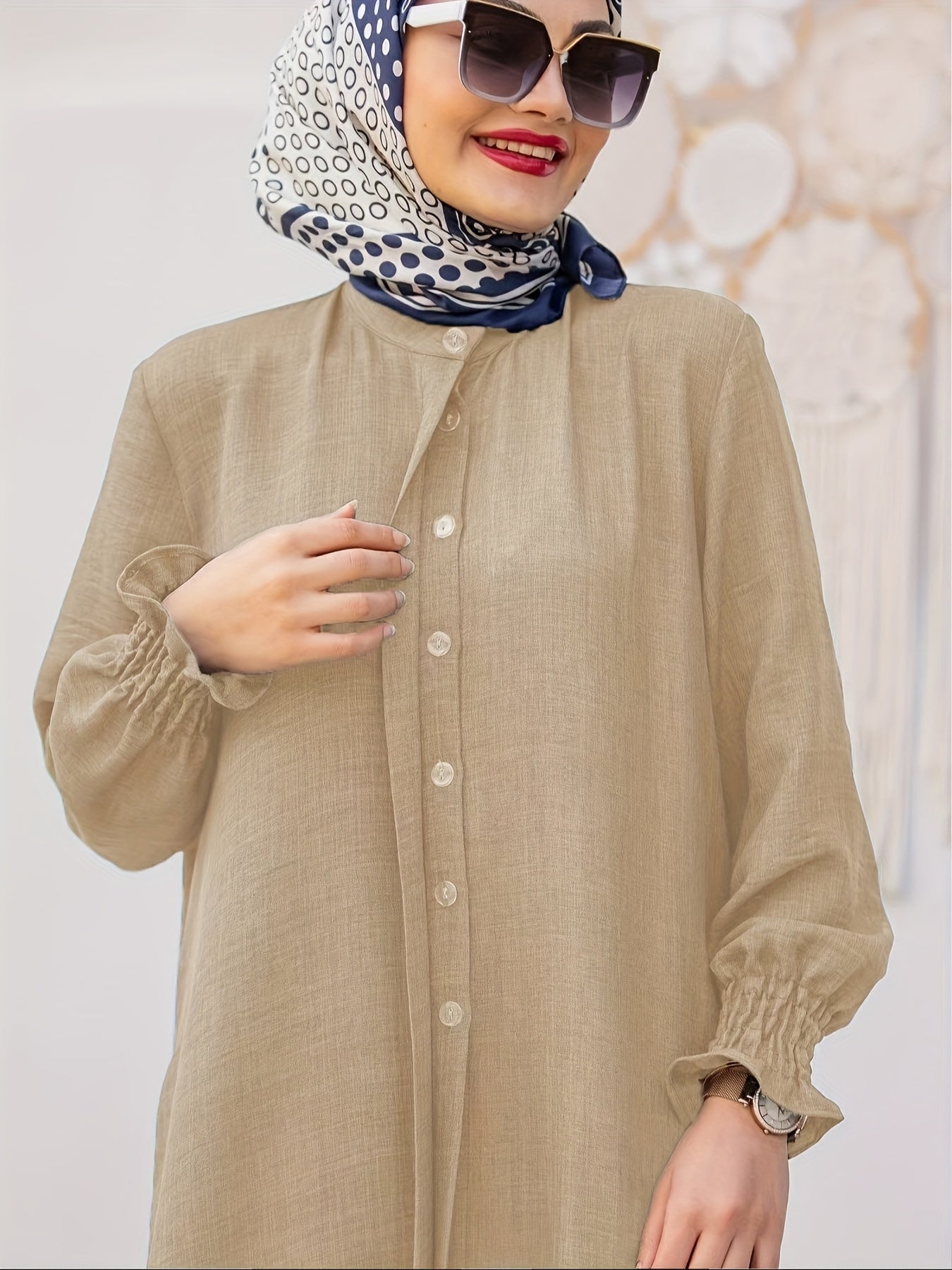 Middle East Ramadan Elegant Pure Muslim Casual Pants Set - Fashionable and Comfortable Design, Perfect for Daily Wear