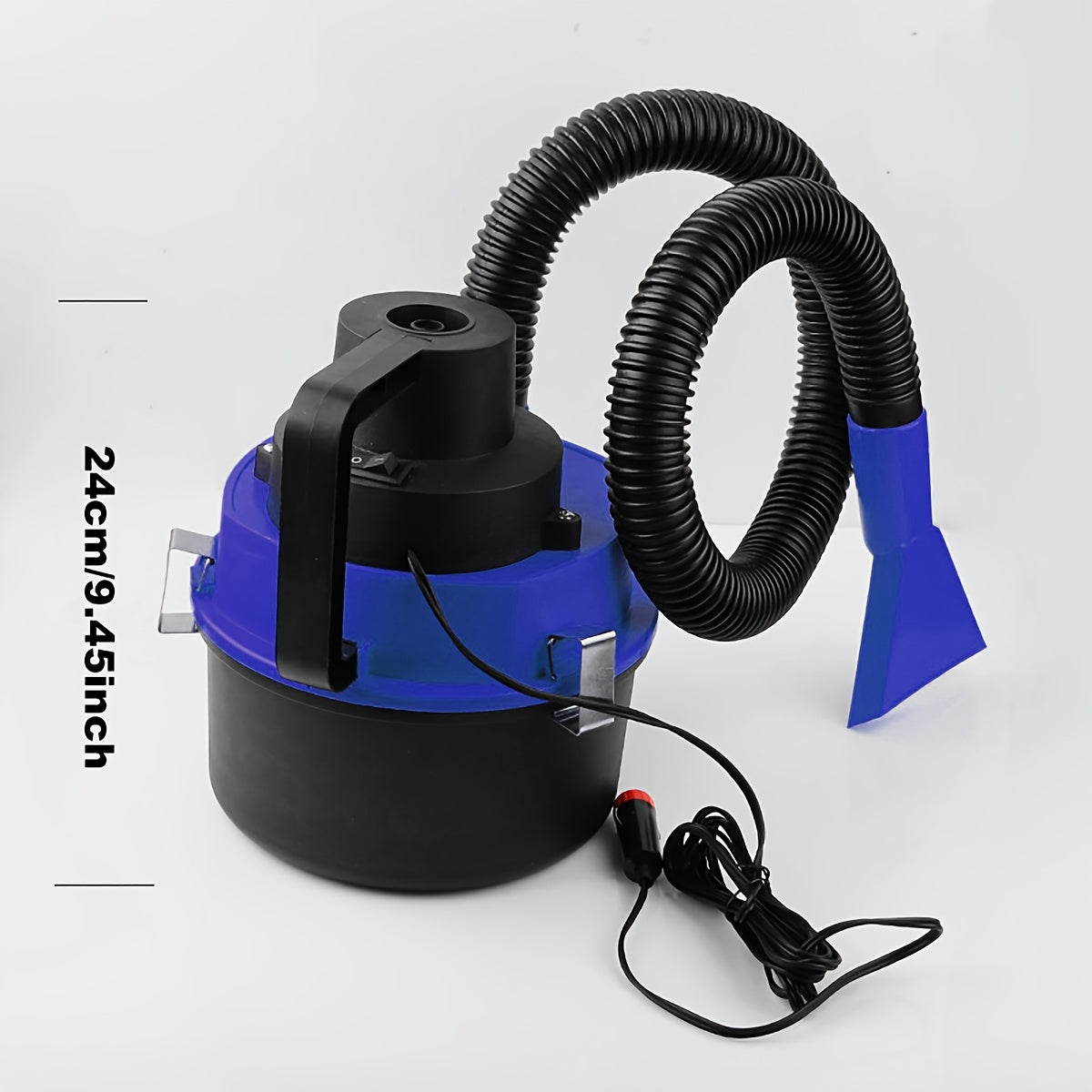 Large Capacity Vehicle Mounted Cylinder Style Double Use Bucket Vacuum Cleaner, Portable Multi Function Tool for Automobile Interior Cleaning